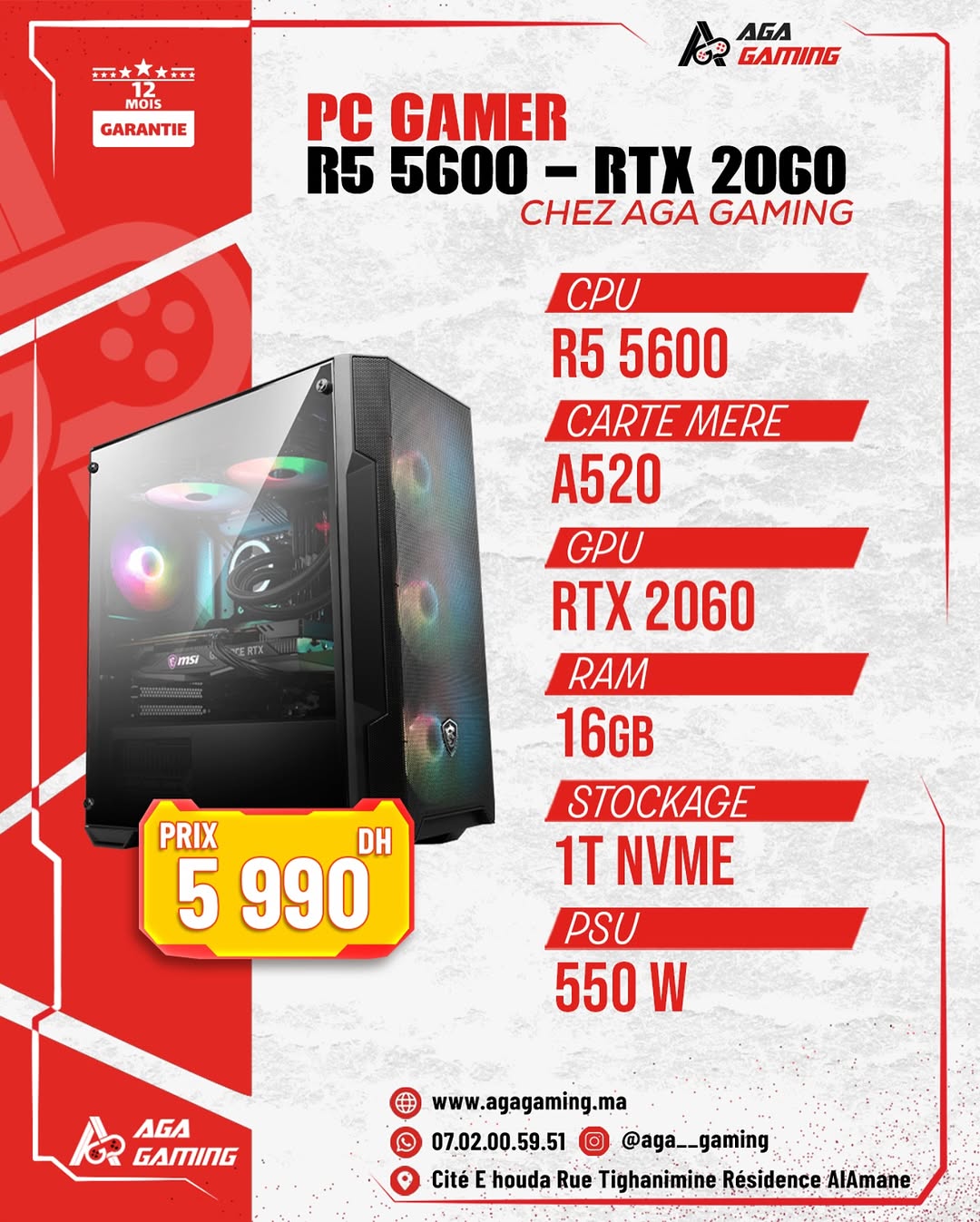 PC Gamer Ryzen 5 5600 - rtx 2060 PC Gamer Ryzen 5 5600 - rtx 2060